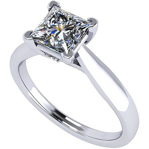 NANA Jewels 1 to4ct Simulated Diamond Engagement ring Princess Solitaire Lucita Cz & Silver