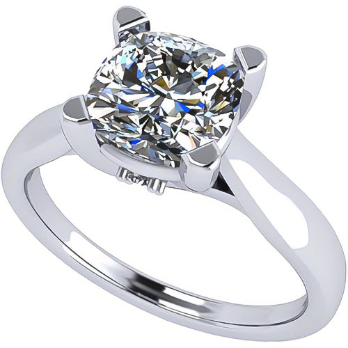 NANA Jewels 1to4ct Simulated Diamond Engagement ring Cushion Solitaire Lucita Cz & Silver