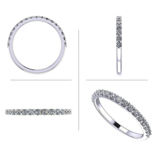 NANA Jewels 14K Gold Diamond Wedding Band made w/Lab Grown Diamonds, G-Color & VS-SI Clarity, 3/8 Carat Total Weight