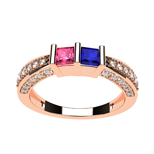 Central Diamond Center personalized couples ring.