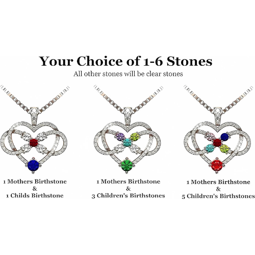Customizable infinity love necklace for mother.