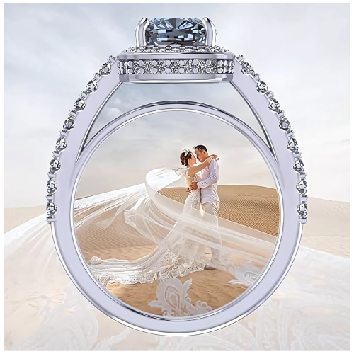 NANA Jewels Sterling Silver Cushion Cut Engagement Rings for Women - Choose Simulated Morganite, Citrine, Aquamarine & More