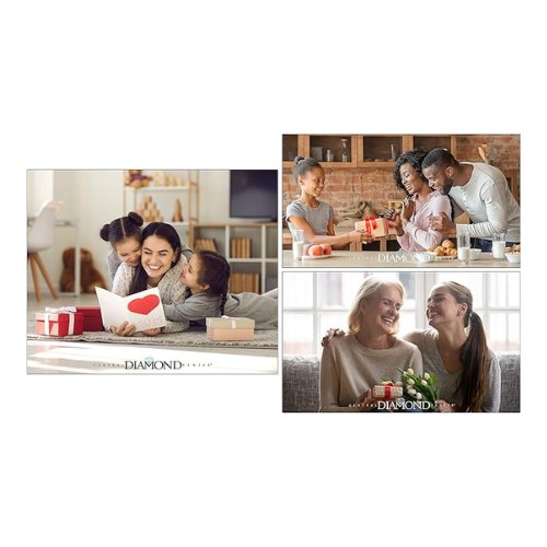 Central Diamond Center Mom & Me Birthstone Heart Necklace, Sterling Silver with Simulated Birthstones & Pure Brilliance Zirconia