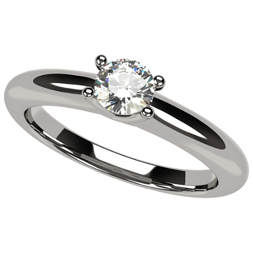 Lucita Solitaire Birthstone Ring in sterling silver.