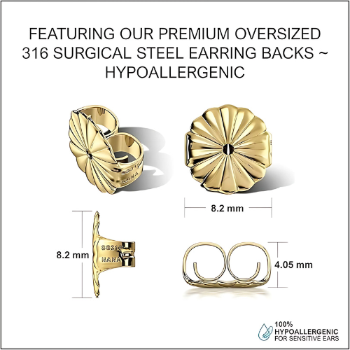 Nana Jewels Sterling Silver Asscher-Cut Pure Brilliance Zirconia Stud Earrings,(0.75 to 4 Cttw) Hypoallergenic