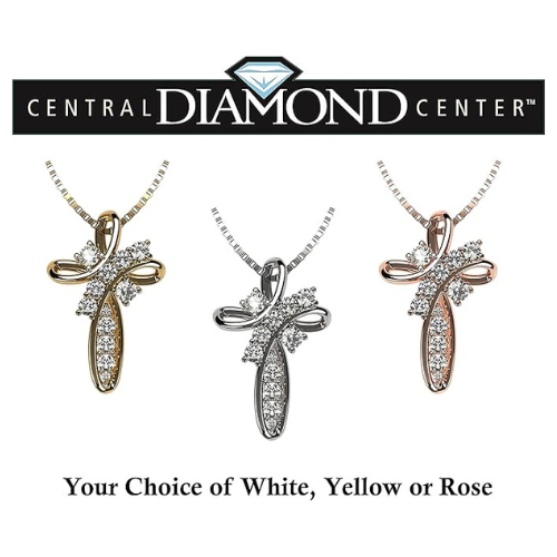 Custom birthstone cross for mom, solid sterling silver.