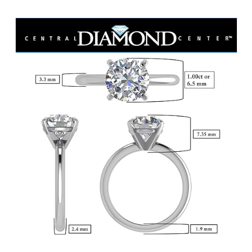 Solid Sterling Silver Wedding Ring with solitaire.