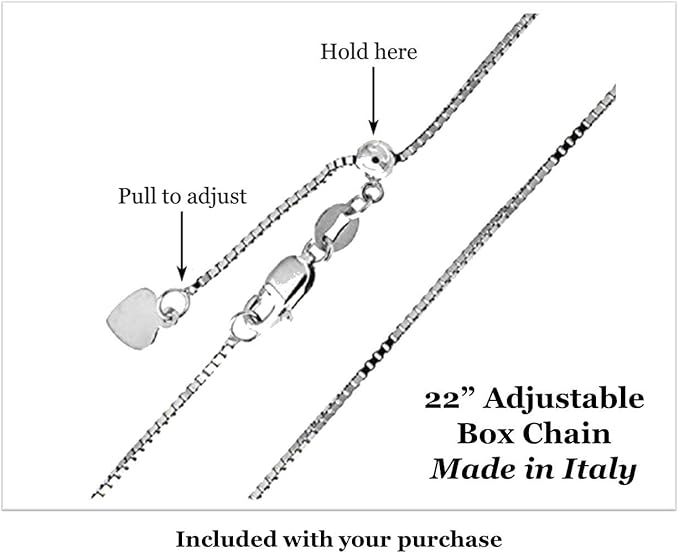 Sterling Silver Add-A-Link Mix & Match Simulated Birthstone Pendant, Necklace w/ 22" Adjustable Box Chain