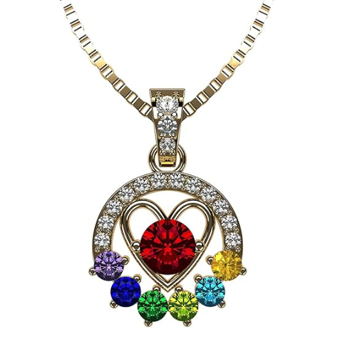 Solid Sterling Silver Mothers Necklace for women.