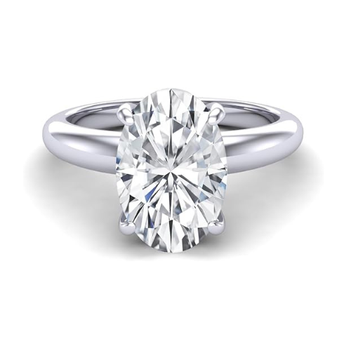 Solid Sterling Silver Wedding Ring with solitaire.