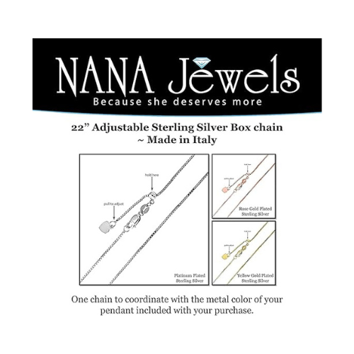 NANA Jewels Cushion Cut Halo CZ Simulated Diamond Solitaire Necklace Sterling Silver 8mm Zirconia Center Gemstone