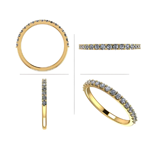 Detail of the G-Color VS-SI Clarity lab-grown diamonds.