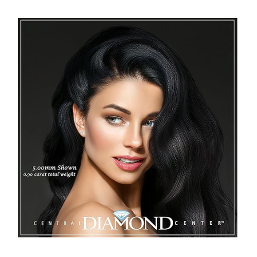 Central Diamond Center 14K Hypoallergenic Solid Gold Post Swarovski Zirconia Stud Earrings-Premium Comfort, No Irritation-Classic Gift for Sensitive Ears (Various Sizes)