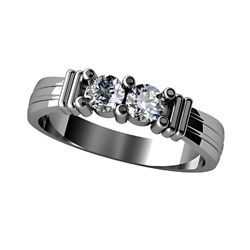 14K gold couples ring with birthstones