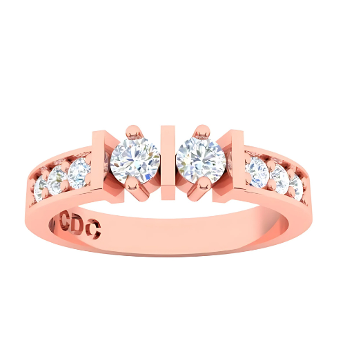 Central Diamond Center personalized couples ring.