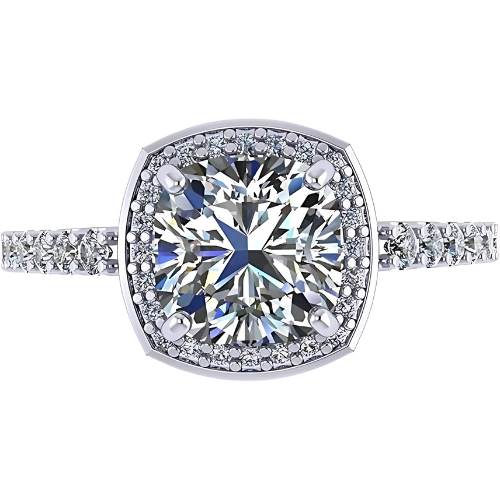 NANA Jewels Sterling Silver Cushion Cut Engagement Rings for Women - Choose Simulated Morganite, Citrine, Aquamarine & More