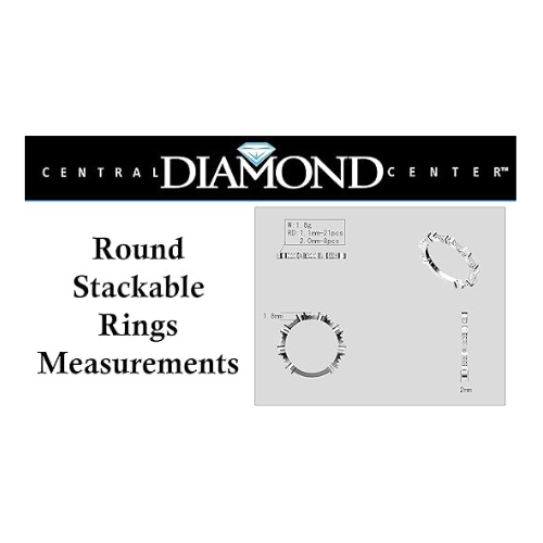 Central Diamond Center Sterling Silver Stackable Birthstone Ring Band w/ Round Cut Simulated Birthstones, Gold Plated