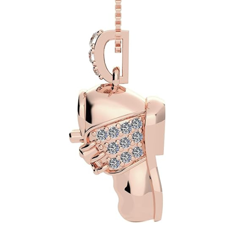 Precious baby shoe pendant with sparkling CZ.