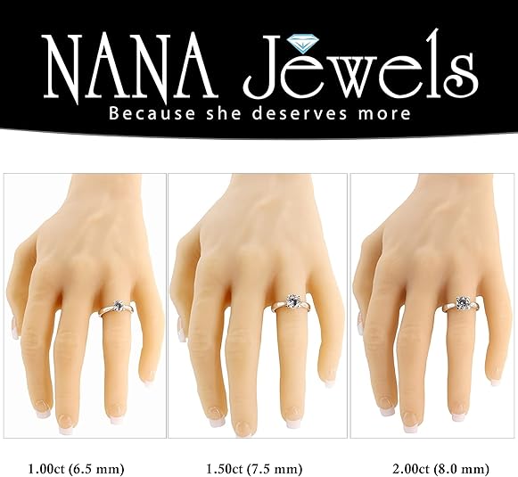 NANA Jewels Lucita Round Cut Solitaire Wedding Engagement Ring Series in 14K Gold w/Pure Brilliance Zirconia Simulated Diamond