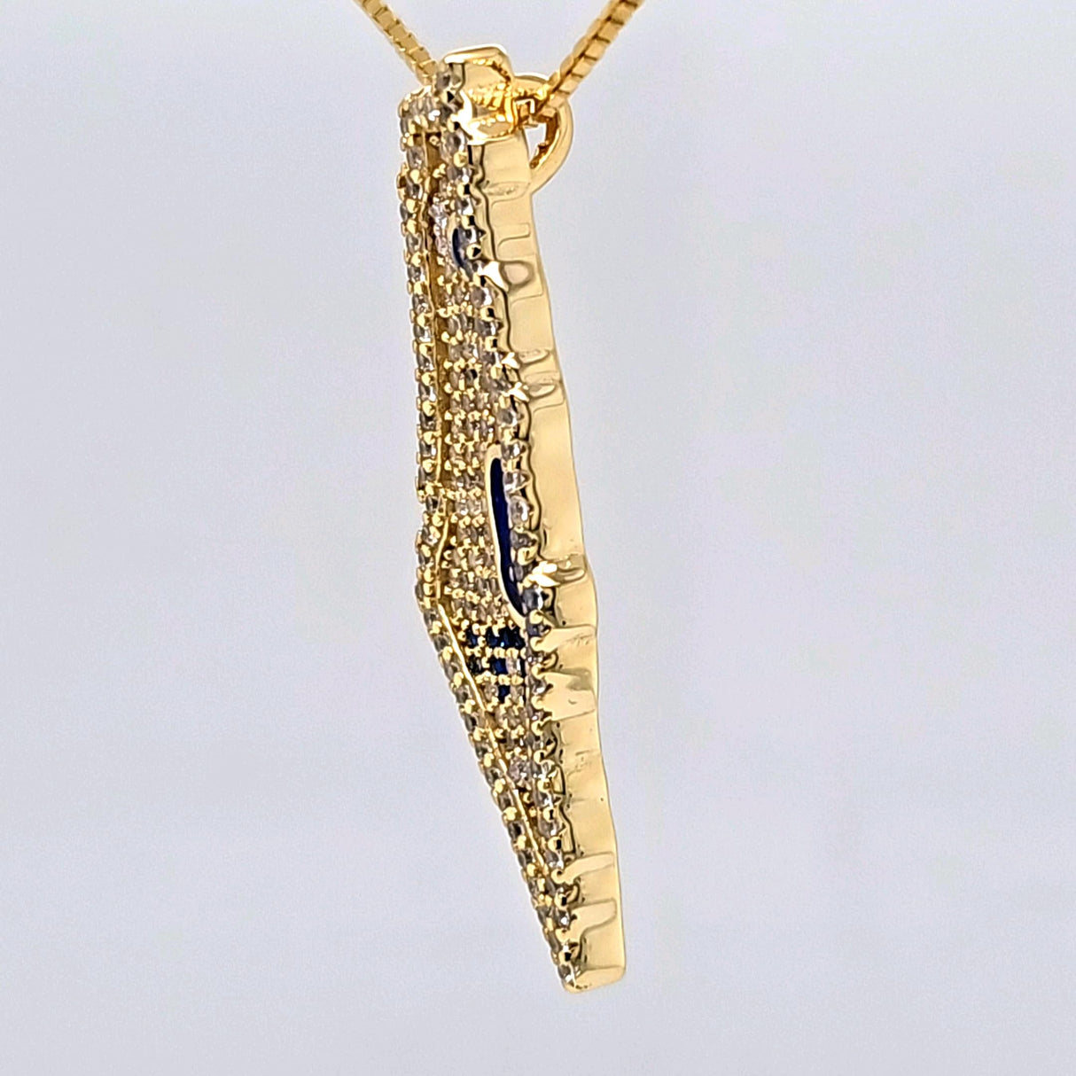 Central Diamond Center Israel Map Necklace/Pendant-Sterling Silver Am Israel Chai on Back Side-3D Map of Israel Large & Small