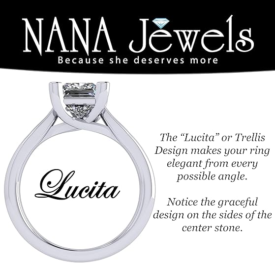 NANA Jewels 1.00-4.00ct Lucita Round Cut Solitaire Wedding Engagement Ring Series, 10K Gold w/Cubic Zirconia Simulated Diamond(A)