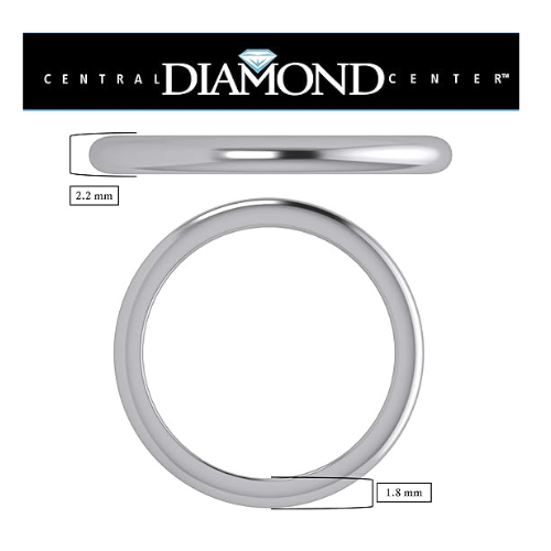 Central Diamond Center VOGUE Simulated diamond Solitaire Engagement Wedding Ring Solid Sterling Silver(A)