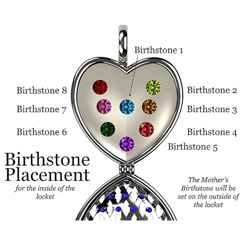 Sterling silver locket with mother of pearl for photos.