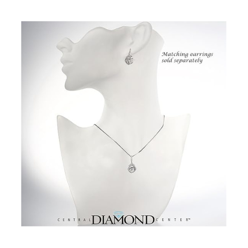 Square Halo Dancing Gemstone Matching Earrings & Necklace 925 Sterling Silver & Pure Brilliance Zirconia