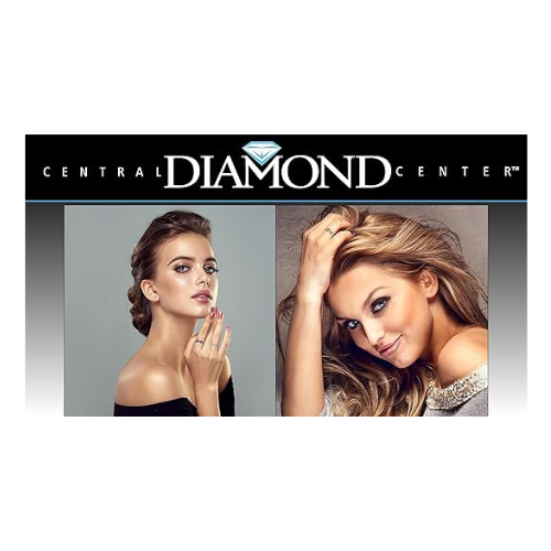 Central Diamond Center Sterling Silver Stackable Birthstone Ring Band w/Princess Cut Simulated Birthstones, Gold Plated