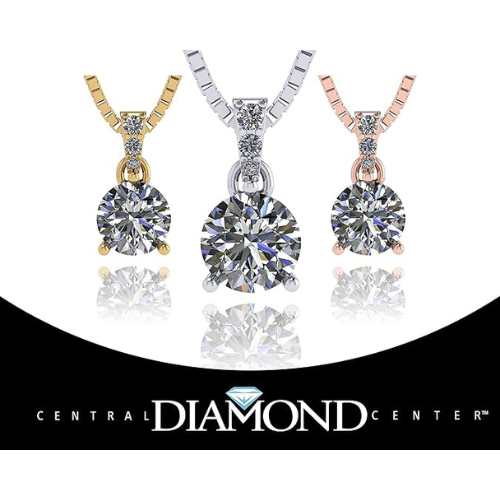 Detail of the round simulated diamond in setting.