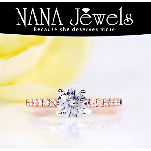 NANA Jewels simulated diamond ring, classic solitaire style.