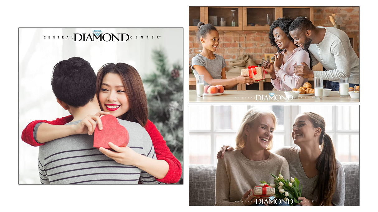 Central Diamond Center Zsa Zsa Oval or Round Hoop Earrings Solid 925 Sterling Silver w/Pure Brilliance Zirconia, Simulated Diamond Hoops