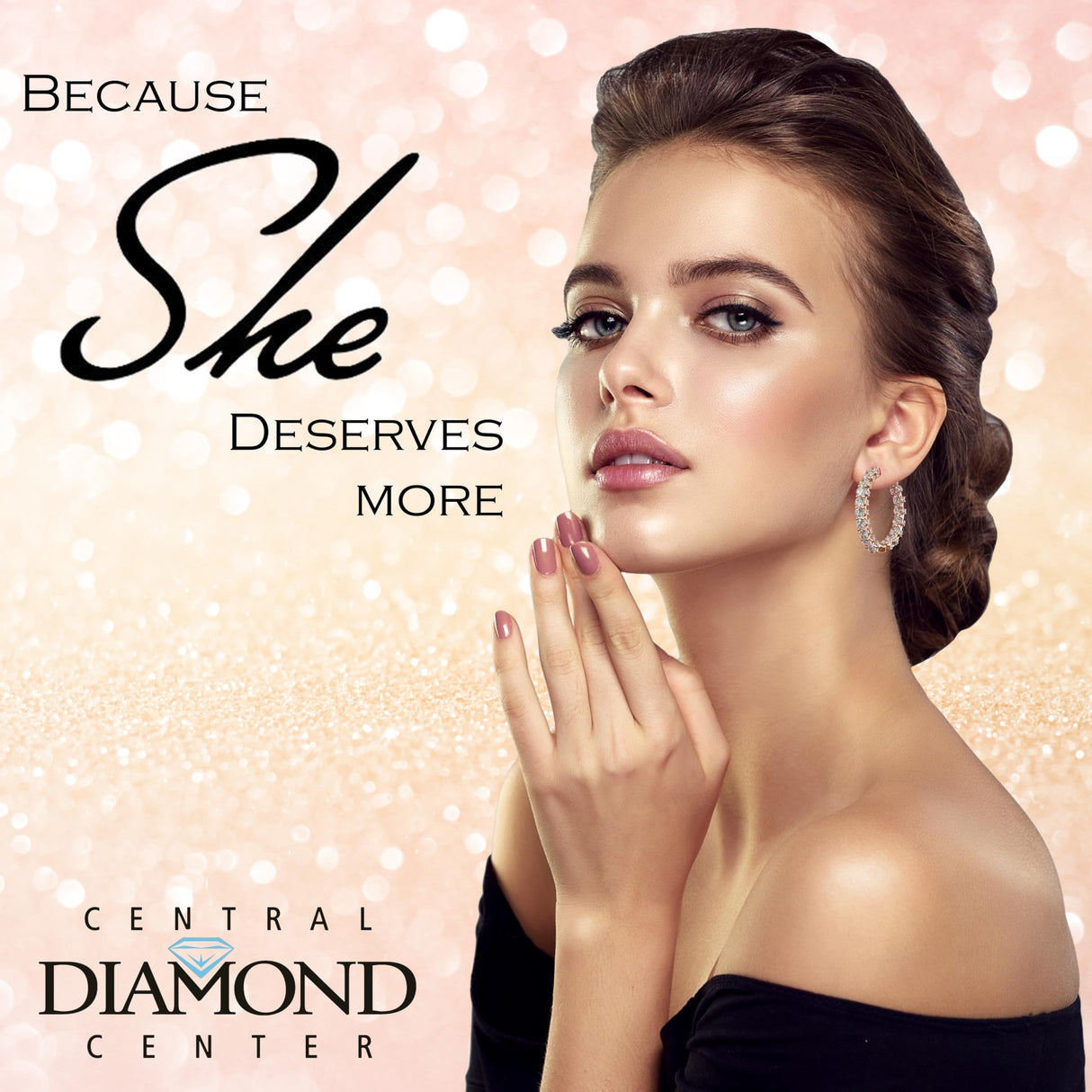 Central Diamond Center Zsa Zsa Oval or Round Hoop Earrings Solid 925 Sterling Silver w/Pure Brilliance Zirconia, Simulated Diamond Hoops