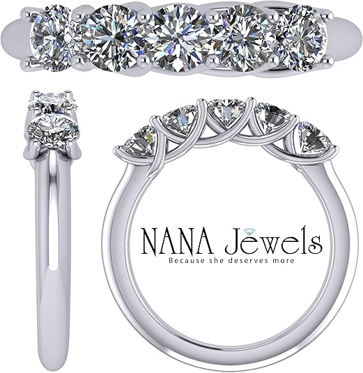 NANA Jewels Simulated Diamond wedding Ring, Wedding Band, 1.00ctw Lucita Sterling Silver-10K-14K Gold