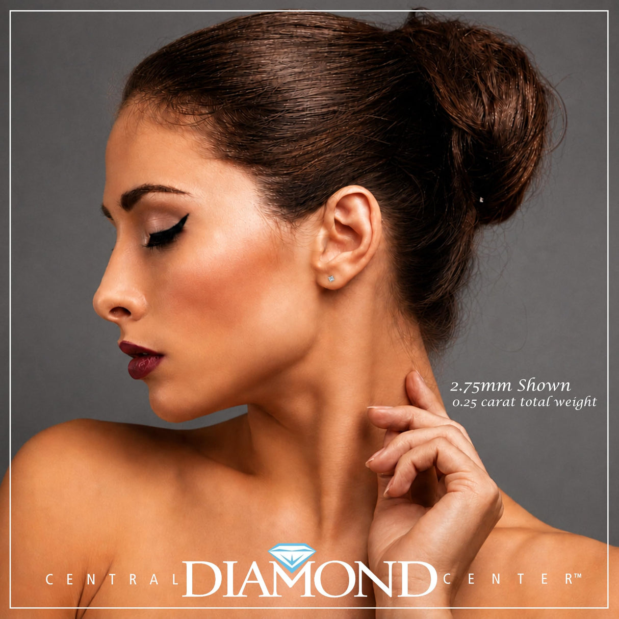 0.20ct-0.30ct CVD-Lab-Grown Diamond Stud Earrings (E-F, VS-SI), Solid 14K Gold & Silver, Threaded or Friction Post