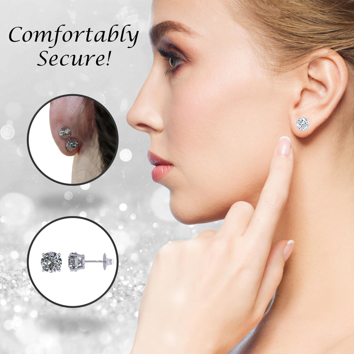 Extra-Large Hypoallergenic Earring Backs-7mm-8.2mm(3 Pairs)-Secure & Comfortable Replacement for Earrings