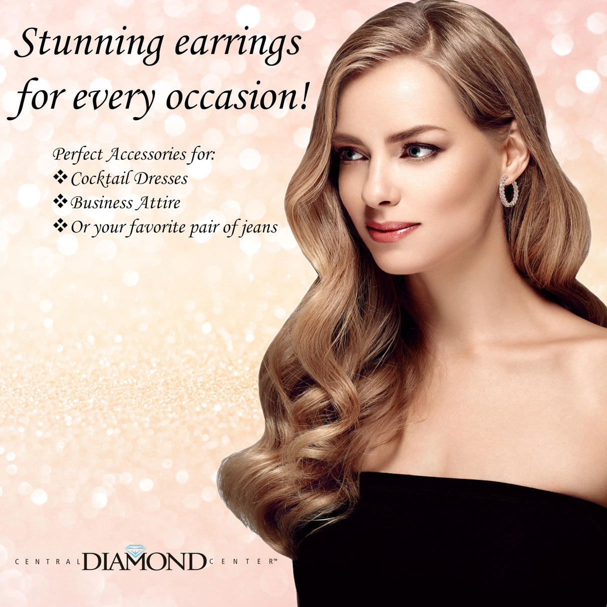 Central Diamond Center Zsa Zsa Oval or Round Hoop Earrings Solid 925 Sterling Silver w/Pure Brilliance Zirconia, Simulated Diamond Hoops