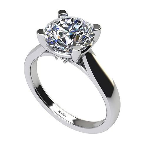 NANA Jewels 1.00-4.00ct Lucita Round Cut Solitaire Wedding Engagement Ring Series, 10K Gold w/Cubic Zirconia Simulated Diamond(A)