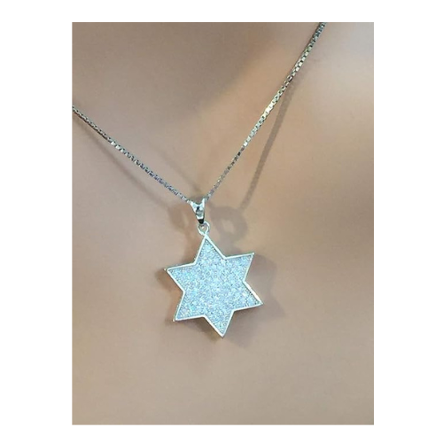Pure Brilliance CZ on a Magen David pendant.