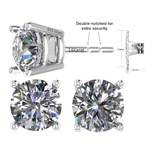 Sterling silver solitaire pendant with a moissanite stone