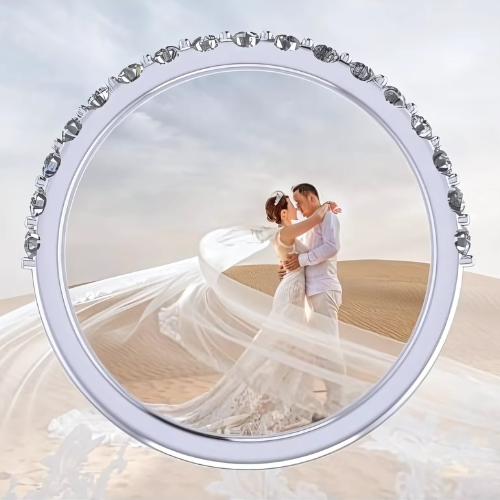 Stackable CZ band, yellow, white, or rose gold