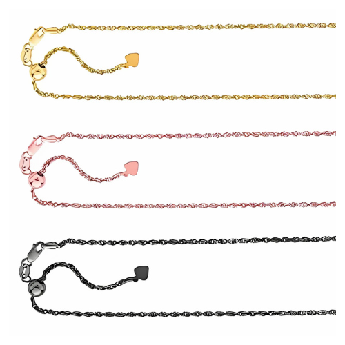 Rose gold plated sterling silver necklace chain.