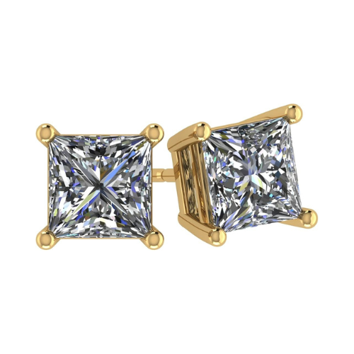 0.20ct-0.30ct CVD-Lab-Grown Diamond Stud Earrings (E-F, VS-SI), Solid 14K Gold & Silver, Threaded or Friction Post