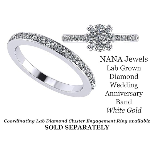Central Diamond Center Lab Created CVD Diamond Wedding Anniversary Band 1/5ctw 10kt Gold