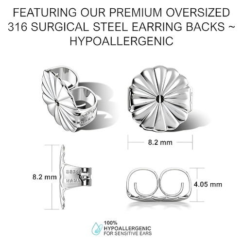 Hypoallergenic earrings for sensitive ears.