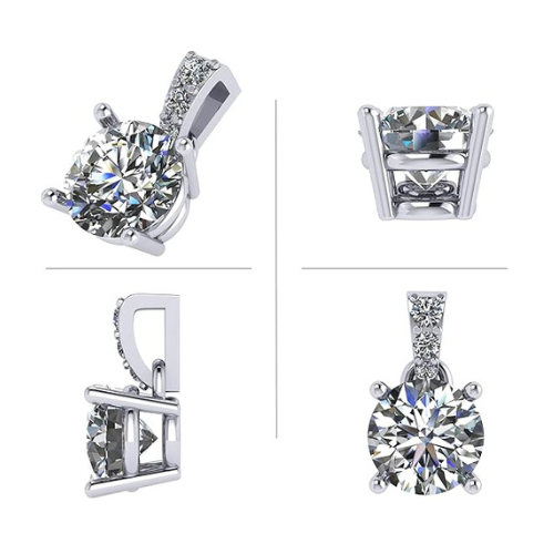 Moissanite earrings with 14k gold posts