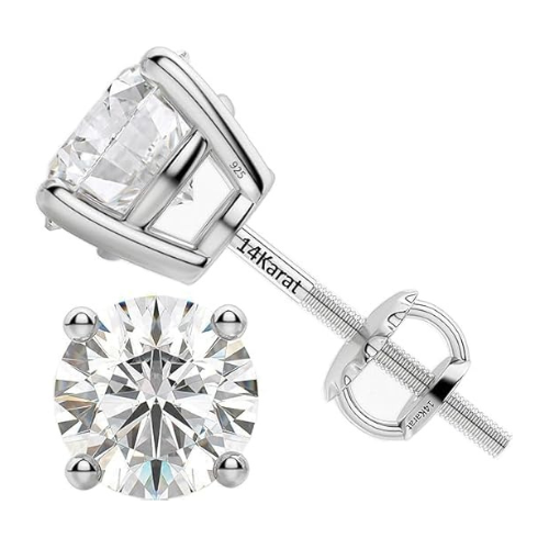 Moissanite solitaire pendant on a chain