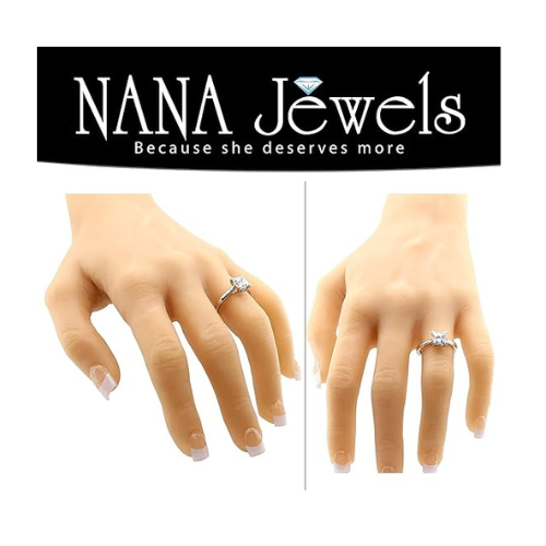 NANA Jewels Lucita Princess, Cushion Cut Solitaire Wedding Engagement Ring Series in 14K Gold w/Pure Brilliance Zirconia Simulated Diamond(B)