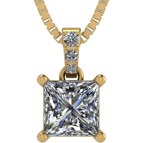 Pure Brilliance Zirconia 6.0mm princess cut pendant.