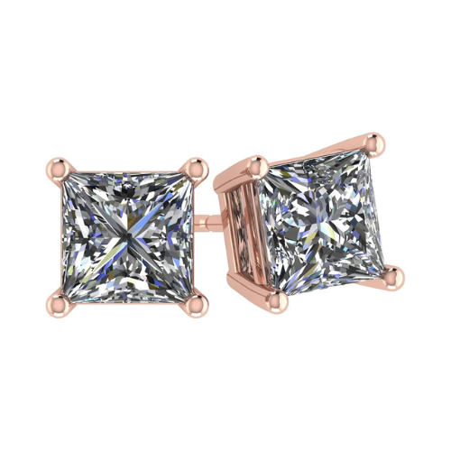 0.20ct-0.30ct CVD-Lab-Grown Diamond Stud Earrings (E-F, VS-SI), Solid 14K Gold & Silver, Threaded or Friction Post